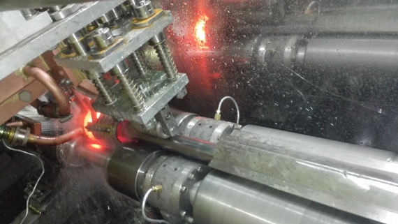 Automobile anti-collision beam pipe heat treatment production line