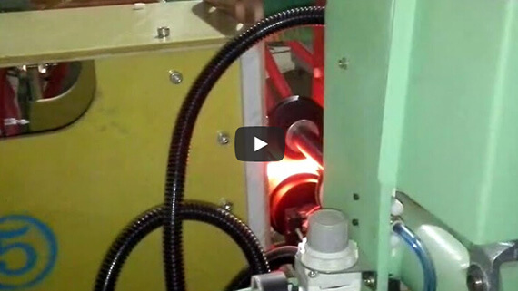 Coil spring induction heating production line